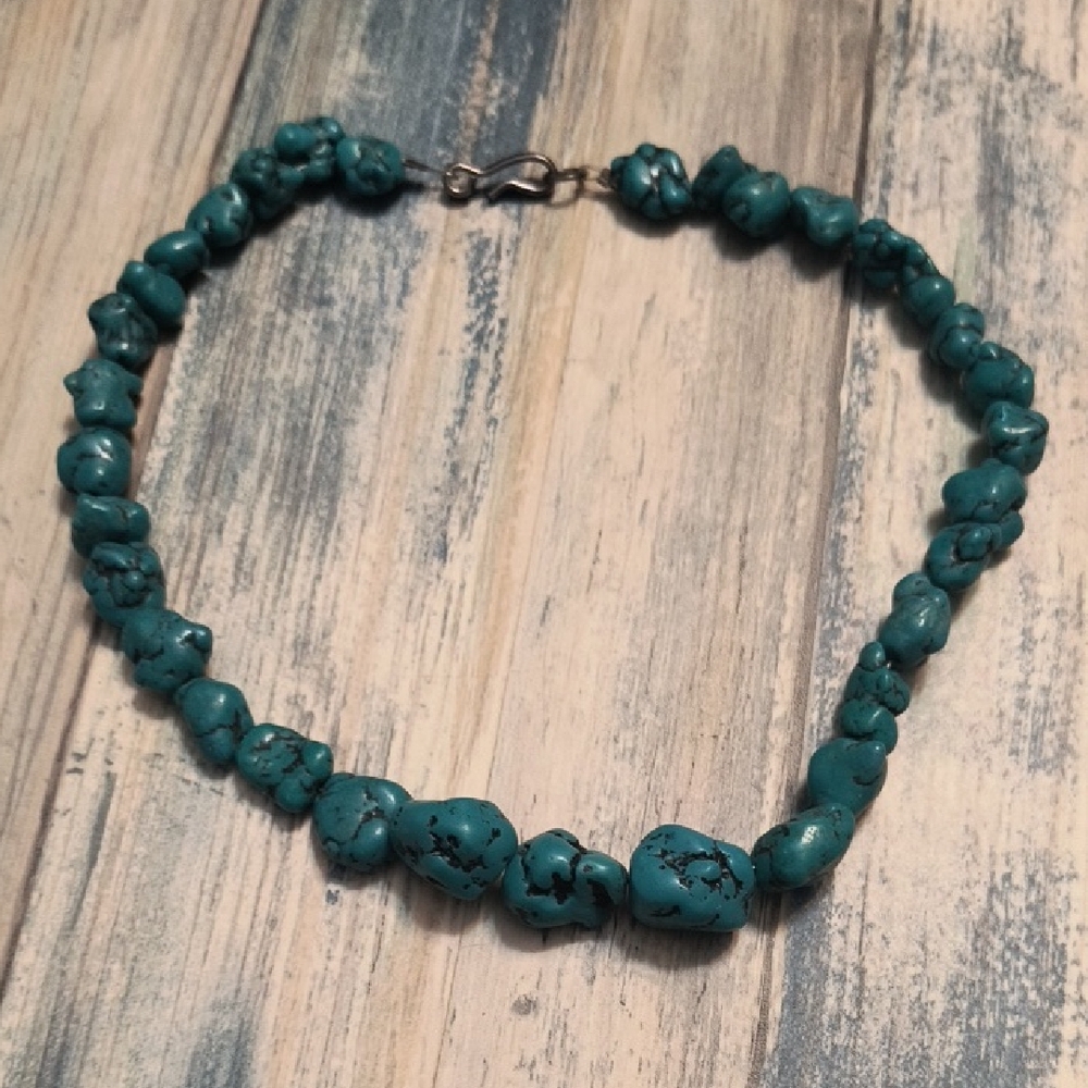 Vintage Turquoise Nugget Necklace